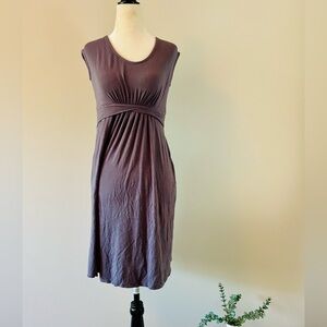 Elegant Gray Women's Maternity Dress